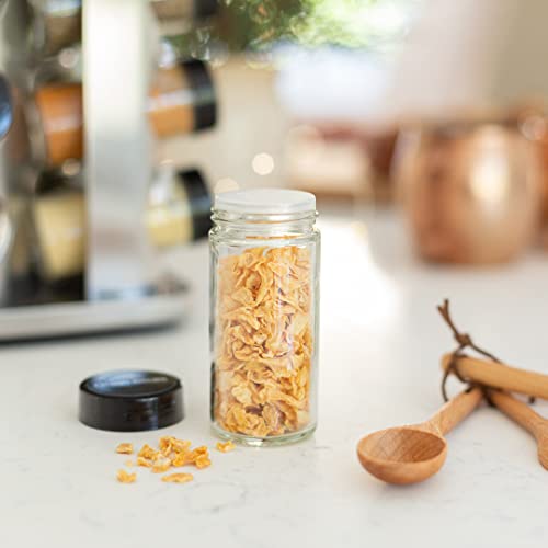Orii 20 Jar Rotating Spice Rack with Spices Included & 5-Year Free Spice Refill Program – Stainless Steel Countertop Spice Rack with 3 oz Glass Jars - My Kitchen Products