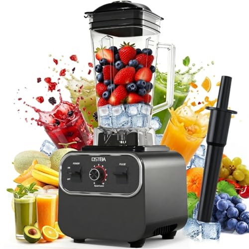 OSTBA 1600W Commercial Professional Blender for Kitchen, Heavy Duty Countertop Smoothie Blender, 68oz Large