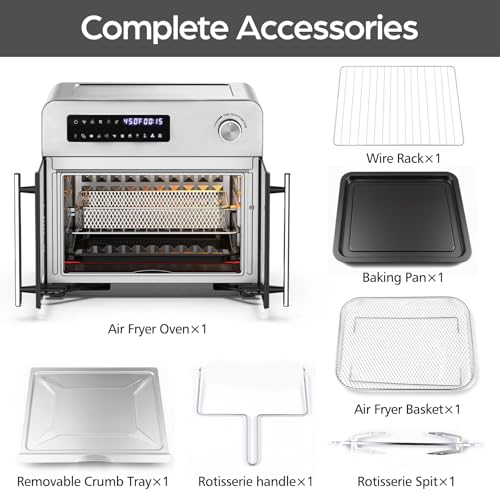 OSTBA French Door Air Fryer Toaster Oven Combo, 24QT 10-in-1 Oven - My Kitchen Products