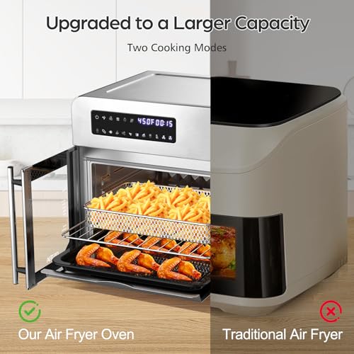 OSTBA French Door Air Fryer Toaster Oven Combo, 24QT 10-in-1 Oven - My Kitchen Products