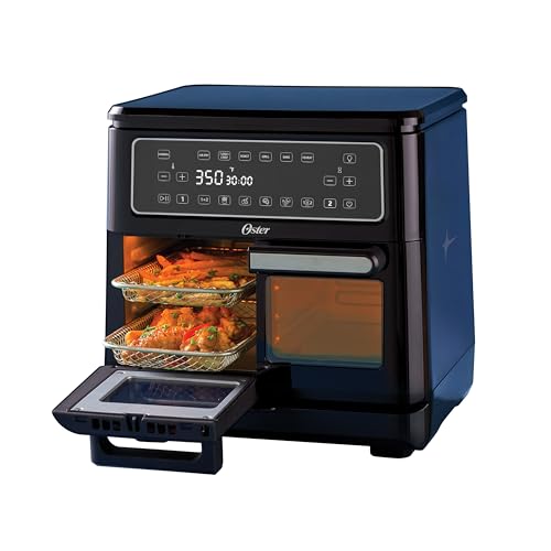 Oster 11-Quart Dual Air Fryer Oven with 2 Cooking Zones, Large Capacity Air Fryer with 6 Cooking Functions & 2 Baskets - My Kitchen Products