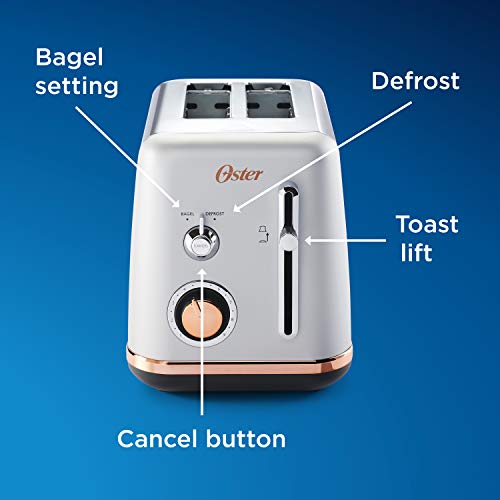 Oster 2 Slice Toaster, Metropolitan Collection with Rose Gold Accents - My Kitchen Products