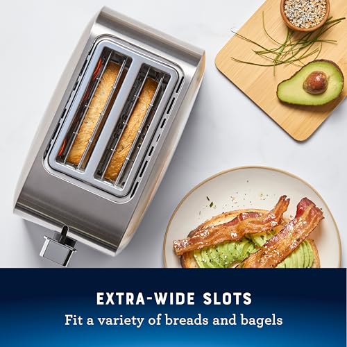 Oster 2-Slice Toaster with Extra Wide Slots, Bagel Toaster, Stainless Steel - My Kitchen Products
