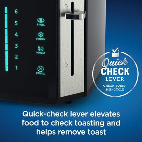 Oster 4-Slice Toaster Touch Screen Stainless Steel Digital Timer 6 Shade Settings Easy to Clean Removable Crumb Tray - My Kitchen Products