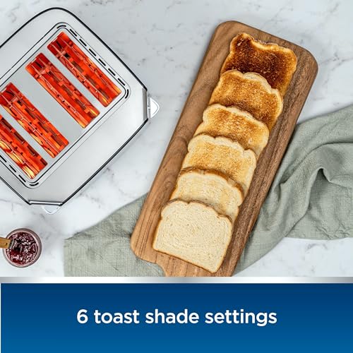 Oster 4-Slice Toaster Touch Screen Stainless Steel Digital Timer 6 Shade Settings Easy to Clean Removable Crumb Tray - My Kitchen Products