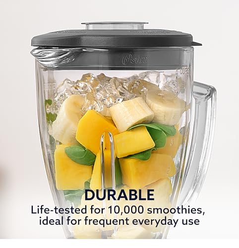 Oster Classic Series 16-Speed Blender with Food Chopper & 6-Cup Glass Jar, Countertop Kitchen Blender, Brushed Nickel - My Kitchen Products