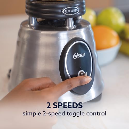 Oster Classic Series Heritage Blender with 6-Cup Glass Jar, 1000 Peak Watts, 600 Rated Watts, Stainless Steel Countertop Blender - My Kitchen Products