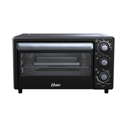 Oster® Compact Air Fryer Toaster Oven. Convection Countertop Pizza Oven, 4-Slice Toaster with 5 Cooking Functions – Air Fry, Bake, Toast, Broil, and Warm - My Kitchen Products