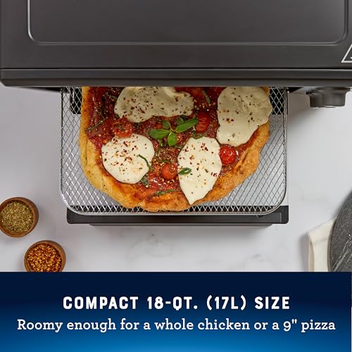 Oster® Compact Air Fryer Toaster Oven. Convection Countertop Pizza Oven, 4-Slice Toaster with 5 Cooking Functions – Air Fry, Bake, Toast, Broil, and Warm - My Kitchen Products