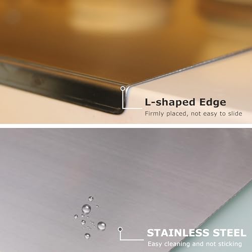 OTAVILEM Stainless Steel Cutting Boards for Kitchen, Kneading Cutting Board Mats, Metal Cutting Board for Meat, Fruits, Vegetables, Bread, and Baking Large Cutting Boards 19.7"L x 15.7"W - My Kitchen Products