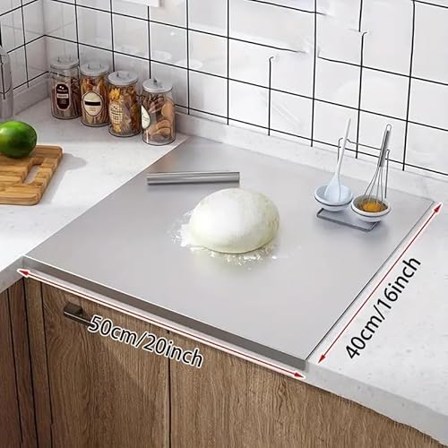 OTAVILEM Stainless Steel Cutting Boards for Kitchen, Kneading Cutting Board Mats, Metal Cutting Board for Meat, Fruits, Vegetables, Bread, and Baking Large Cutting Boards 19.7"L x 15.7"W - My Kitchen Products