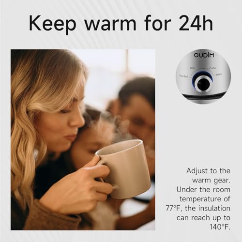 oudim Drip Electric Coffee Maker and Electric Kettle, 600 Watts, 1.2L, BPA-Free, Glass and Stainless Steel, Tea Kettle - My Kitchen Products