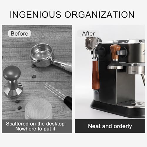 OULIGET Wall Mounted Magnetic Hand Tamper Holder,Portafilter Organizer Fit for Storage 51, 54, 58MM Espresso Tamper,Portafilter,Espresso Coffee Stirrer,1Pieces - My Kitchen Products
