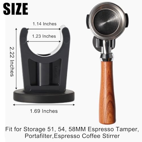 OULIGET Wall Mounted Magnetic Hand Tamper Holder,Portafilter Organizer Fit for Storage 51, 54, 58MM Espresso Tamper,Portafilter,Espresso Coffee Stirrer,1Pieces - My Kitchen Products