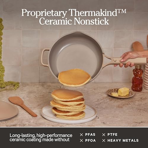 Our Place Always Pan 2.0-10.5” (2.6 Qt) Nonstick, Toxin-Free Ceramic Cookware | Patented 10-in-1 Aluminum Frying & Sauté Pan | Safe for Oven, Induction & All Cooktops up to 450°F | Blue Salt - My Kitchen Products