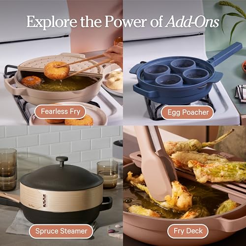 Our Place Always Pan 2.0-10.5” (2.6 Qt) Nonstick, Toxin-Free Ceramic Cookware | Patented 10-in-1 Aluminum Frying & Sauté Pan | Safe for Oven, Induction & All Cooktops up to 450°F | Blue Salt - My Kitchen Products