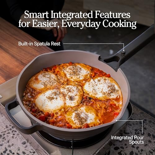 Our Place Always Pan 2.0-10.5” (2.6 Qt) Nonstick, Toxin-Free Ceramic Cookware | Patented 10-in-1 Aluminum Frying & Sauté Pan | Safe for Oven, Induction & All Cooktops up to 450°F | Blue Salt - My Kitchen Products