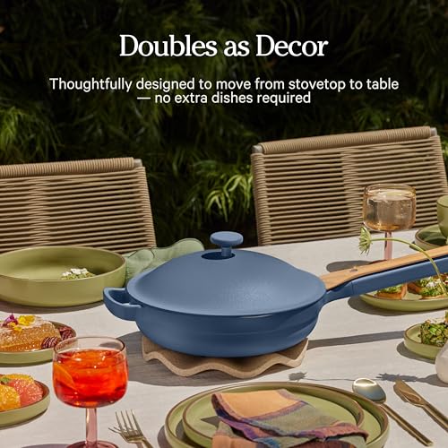 Our Place Always Pan 2.0-10.5” (2.6 Qt) Nonstick, Toxin-Free Ceramic Cookware | Patented 10-in-1 Aluminum Frying & Sauté Pan | Safe for Oven, Induction & All Cooktops up to 450°F | Blue Salt - My Kitchen Products