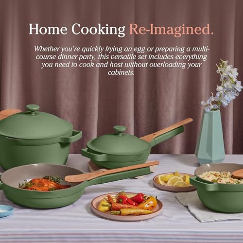 Our Place Cookware Set - 13-Piece Kit Including the Always Pan, Perfect Pot and Spatulas | Multifunctional, Toxin-Free Nonstick | Heat Safe up to 450°F | Oven, Stove, Induction Compatible | Steam - My Kitchen Products