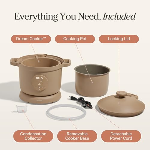 Our Place Dream Cooker | 6 Qt Ceramic Nonstick Multicooker & Pressure Cooker with Touchscreen Controls & Auto Steam Release | 4 Modes: Pressure Cook, Sauté/Sear, Slow Cook & Warm | Steam - My Kitchen Products