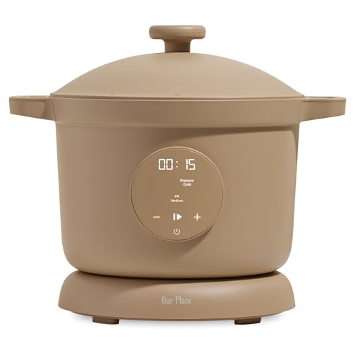 Our Place Dream Cooker | 6 Qt Ceramic Nonstick Multicooker & Pressure Cooker with Touchscreen Controls & Auto Steam Release | 4 Modes: Pressure Cook, Sauté/Sear, Slow Cook & Warm | Steam - My Kitchen Products