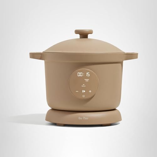 Our Place Dream Cooker | 6 Qt Ceramic Nonstick Multicooker & Pressure Cooker with Touchscreen Controls & Auto Steam Release | 4 Modes: Pressure Cook, Sauté/Sear, Slow Cook & Warm | Steam - My Kitchen Products