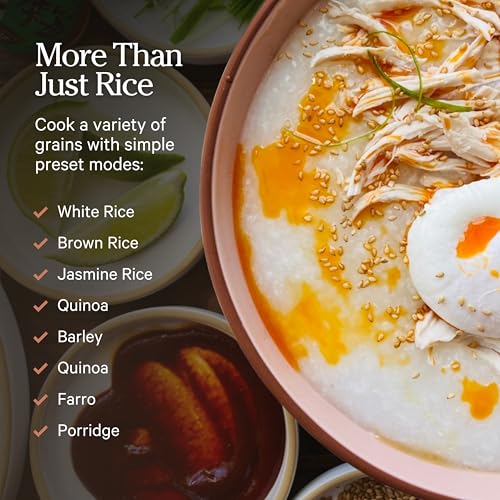 Our Place Rice Cooker | Compact Rice Cooker 3-Cup Uncooked / 6-Cup Cooked with Ceramic Nonstick Inner Pot | Fuzzy Logic Multi-Cooker for White & Brown Rice, Oatmeal & Grains | Delay Timer & Auto Keep Warm | Char - My Kitchen Products