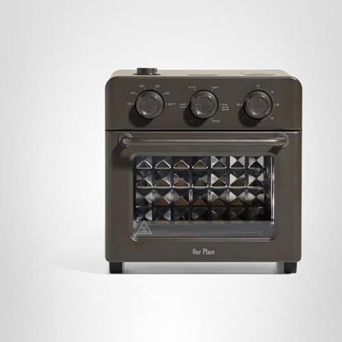 Our Place Wonder Oven | 6-in-1 Stainless Steel Air Fryer Toaster Oven Combo with Basket, Rack, Pan & Tray | Compact 13 QT Countertop Capacity - Toast, Roast, Bake, Reheat, Broil & Steam | Char - My Kitchen Products
