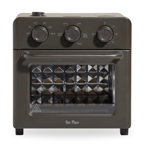 Our Place Wonder Oven | 6-in-1 Stainless Steel Air Fryer Toaster Oven Combo with Basket, Rack, Pan & Tray | Compact 13 QT Countertop Capacity - Toast, Roast, Bake, Reheat, Broil & Steam | Char - My Kitchen Products