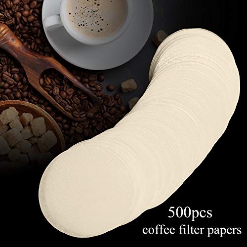 Outus 500 Pieces Replacement Paper Filters Compatible with Aeropress Coffee Makers Round 2.5 Inch Paper Filters Disposable for Espresso Coffee Makers (Unbleached) - My Kitchen Products