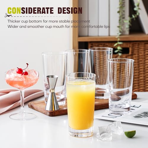 OUWO Highball Glasses Set of 12, 13oz Tall Drinking Glasses, Water Glass for Kitchen, Tom Collins Glasses, Mojito Glass Cups, Cocktail Glasses for Bar Glassware - My Kitchen Products