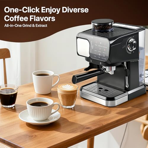 oveisn Espresso Machine Professional Home Espresso Maker Espresso Coffee Fast Heating for Cappuccino/Latte Coffee Machine for Home, Office for Latte Cappuccino-Black - My Kitchen Products