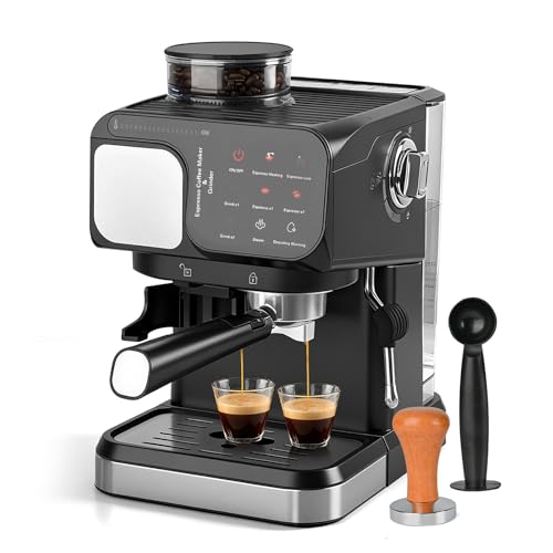 oveisn Espresso Machine Professional Home Espresso Maker Espresso Coffee Fast Heating for Cappuccino/Latte Coffee Machine for Home, Office for Latte Cappuccino-Black - My Kitchen Products