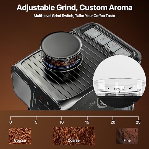oveisn Espresso Machine Professional Home Espresso Maker Espresso Coffee Fast Heating for Cappuccino/Latte Coffee Machine for Home, Office for Latte Cappuccino-Black - My Kitchen Products