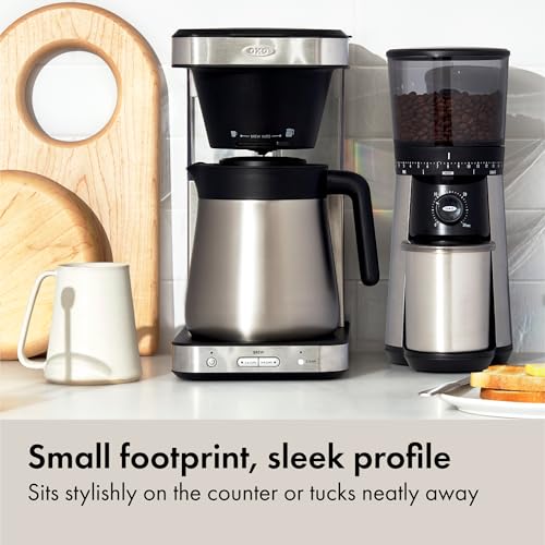 OXO Brew 8-Cup Coffee Maker - Single-Serve & Carafe, Thermal Stainless Steel, SCA Certified - My Kitchen Products