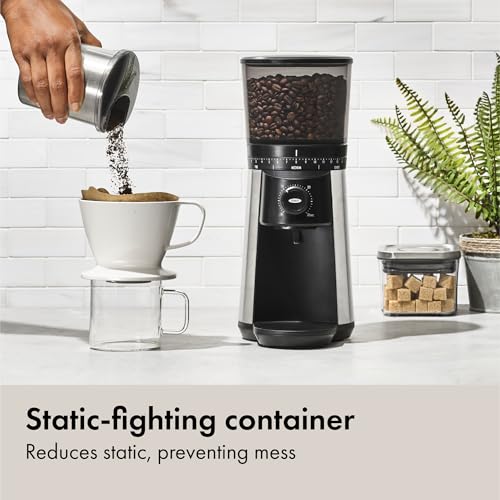 OXO Brew Conical Burr Coffee Grinder - Silver, Stainless Steel Burrs, One-Touch Automatic Smart Grind - My Kitchen Products