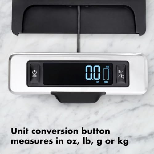 OXO Good Grips 11-Pound Stainless Steel Kitchen Scale with Pull-Out Display - Black - My Kitchen Products