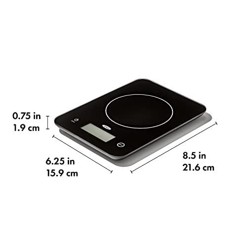 OXO Good Grips 11lb/5kg Everyday Glass Food Scale, Gram Scale for Meal Prep - My Kitchen Products