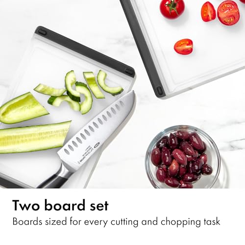 OXO Good Grips 2-Piece Cutting Board Set, Cutting Boards for Kitchen Prep, Non-Porous Double-Sided Design, Dishwasher-Safe, Durable Kitchen Essentials - My Kitchen Products