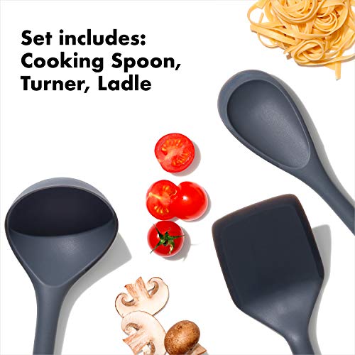 OXO Good Grips 3-Piece Silicone Utensil Set, Gray, One size - My Kitchen Products