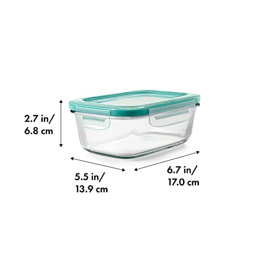 OXO Good Grips 3.5 Cup Smart Seal Airtight Glass Rectangle Food Storage Container - My Kitchen Products