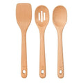 OXO Good Grips 3‑Piece Wooden Utensil Set, Solid Beachwood Spoon, Slotted Spoon and Turner - My Kitchen Products