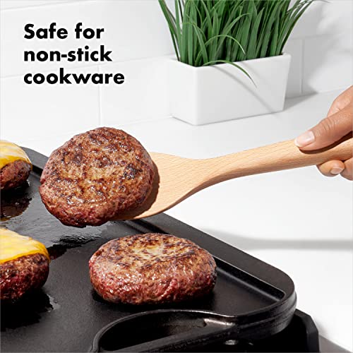 OXO Good Grips 3‑Piece Wooden Utensil Set, Solid Beachwood Spoon, Slotted Spoon and Turner - My Kitchen Products