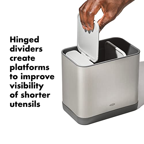 OXO Good Grips Adjustable Stainless Steel Organizer, Large Utensil Holder - My Kitchen Products