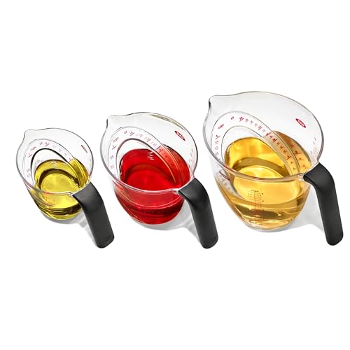 OXO Good Grips Angled Measuring Cups with Markings, Multi Size 3-Piece Set - My Kitchen Products