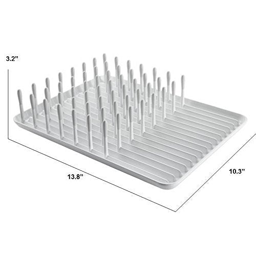 OXO Good Grips Compact Dish Rack, Biscuit, 13-3/4" x 10-3/8" x 3-1/2" h for Storage - My Kitchen Products