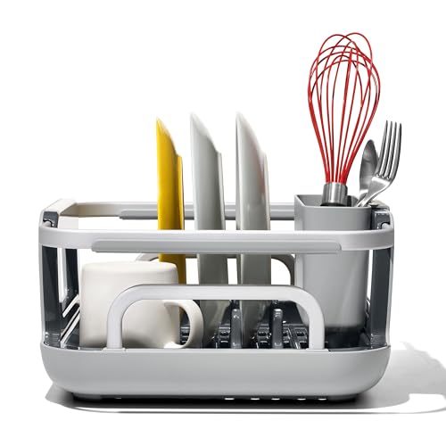 OXO Good Grips Extendable Over-The-Sink Aluminum Drying Dish Rack - My Kitchen Products