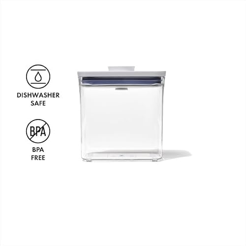 OXO Good Grips POP Container – Airtight 1.7 Qt for Coffee and More Food Storage, Rectangle, Clear - My Kitchen Products