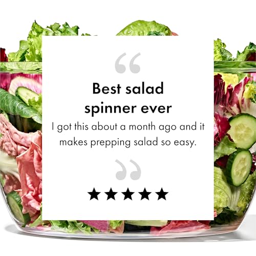 OXO Good Grips Salad Spinner | Lettuce Spinner | Fruit Washer | Fruit Washing Bowl with Strainer | Vegetable Cleaner | Salad Cleaner | Lettuce Washer | 6.22 Quart Capacity - My Kitchen Products