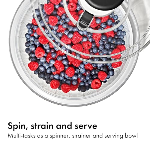 OXO Good Grips Salad Spinner | Lettuce Spinner | Fruit Washer | Fruit Washing Bowl with Strainer | Vegetable Cleaner | Salad Cleaner | Lettuce Washer | 6.22 Quart Capacity - My Kitchen Products